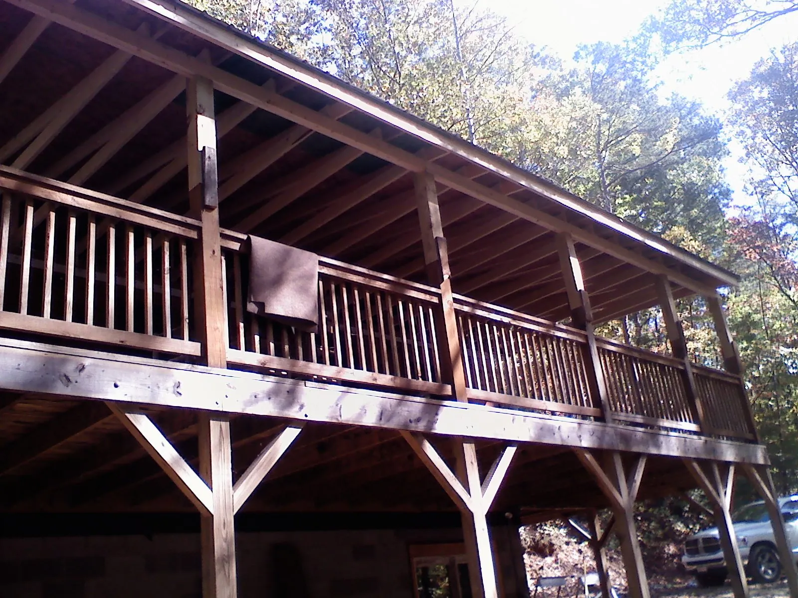 Timber framing under a new elevated porch and deck — Roof Leak Repair in Earleton by Roofing Brothers